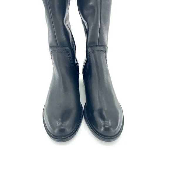 Franco Sarto Boots Carlano Western Black Leather Tall Riding Boots SZ 5 New