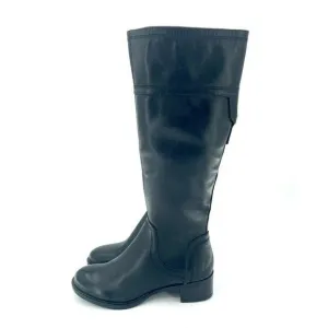 Franco Sarto Boots Carlano Western Black Leather Tall Riding Boots SZ 5 New