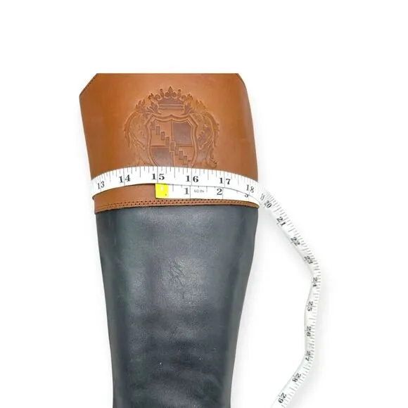 Franco Sarto Chipper Colorblock Leather Riding Boots Size: 7