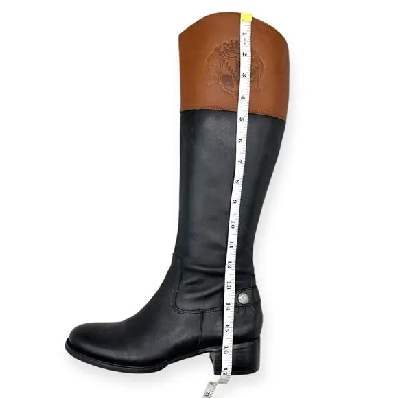 Franco Sarto Chipper Colorblock Leather Riding Boots Size: 7