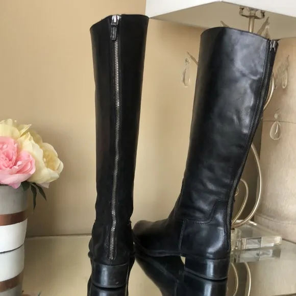 FRANCO SARTO Crane Black Leather Boots