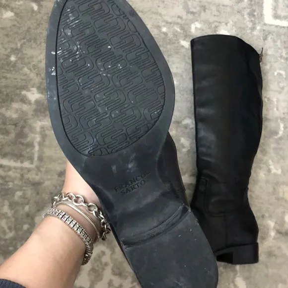 FRANCO SARTO Crane Black Leather Boots