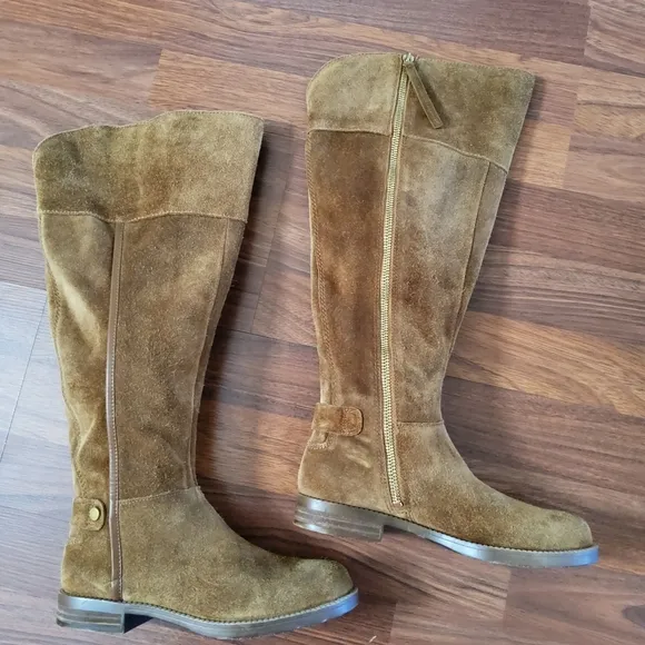 Franco Sarto Girls Suede Leather Riding Boots 4.5