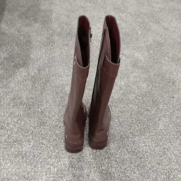 Franco Sarto Henrietta Brown Vegan Leather Riding Boots Size 6.5 NWT