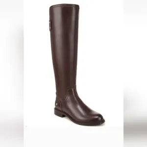 Franco Sarto Henrietta Brown Vegan Leather Riding Boots Size 6.5 NWT
