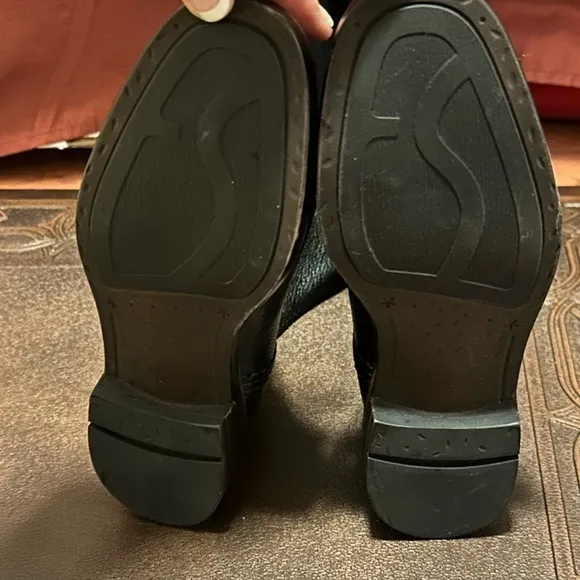 Franco Sarto Meyer Leather Riding Boots, Black, Full-back Zipper. NWOT