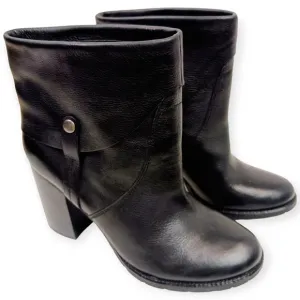 Franco Sarto SZ 10 Ocella Black Genuine Leather Boots