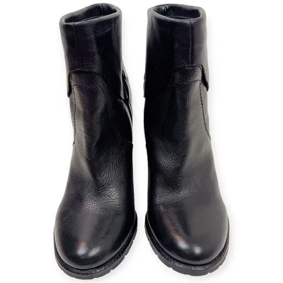 Franco Sarto SZ 10 Ocella Black Genuine Leather Boots