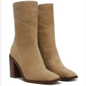 Franco Sarto Tan Suede Stevie Boots- size 8
