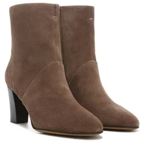 Franco Sarto Women's L-PIA Suede Zipper Ankle Boots Nougat Leather Size 7M NWT