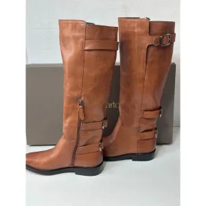 Franco Sarto Women's Padova Knee High Riding Boots Brown Size 6.5M NWT