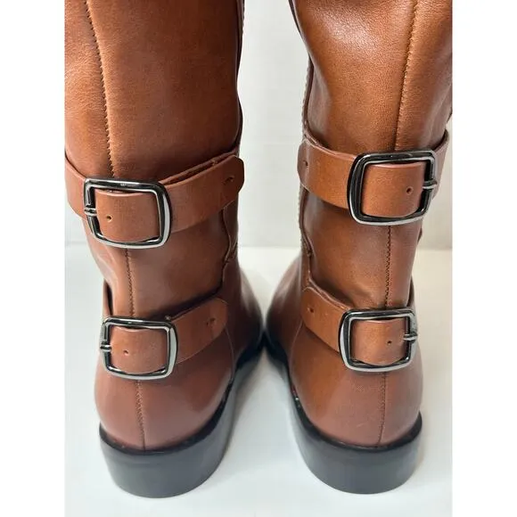 Franco Sarto Women's Padova Knee High Riding Boots Brown Size 6.5M NWT