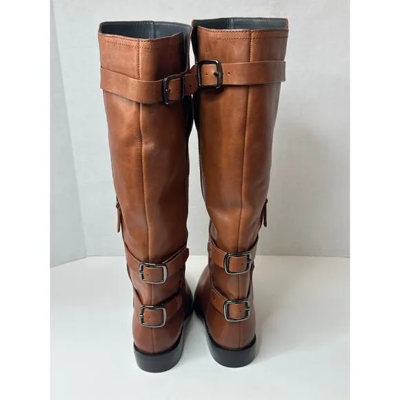 Franco Sarto Women's Padova Knee High Riding Boots Brown Size 6.5M NWT