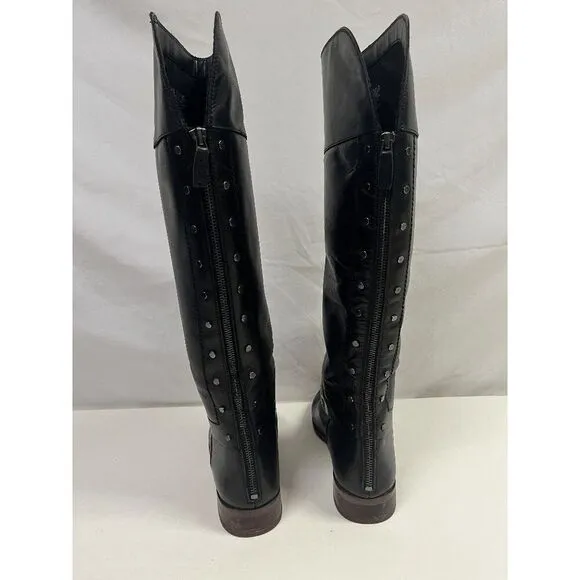Franco Sarto Womens Black Fashion Knee High Block Heel Boots Size 8.5M
