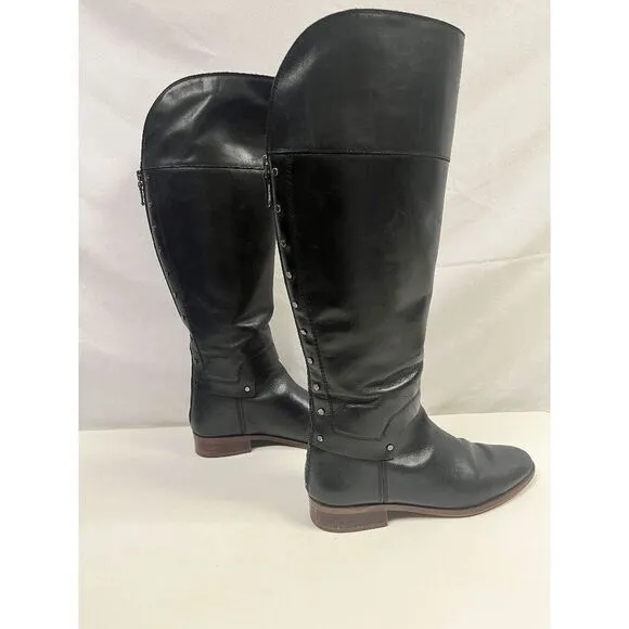 Franco Sarto Womens Black Fashion Knee High Block Heel Boots Size 8.5M