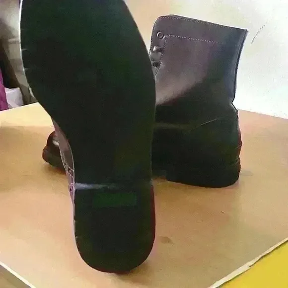 Fratelli Rossetti sz 34 combat mahogany leather boots‎