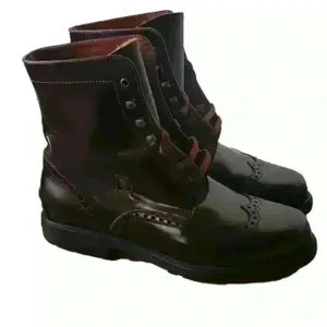 Fratelli Rossetti sz 34 combat mahogany leather boots‎