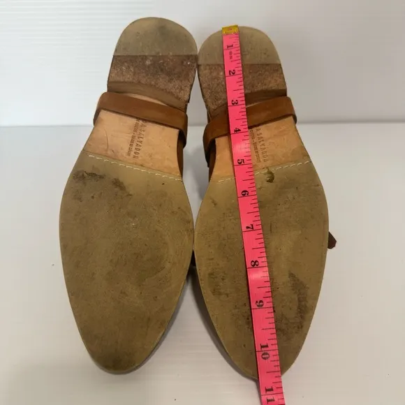 Freda Salvador Blaze Caramel Suede Leather Chelsea Mud Heeled Boots Size 7 1/2