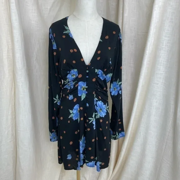 Free People Date Night floral mini dress