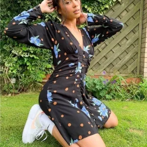 Free People Date Night floral mini dress