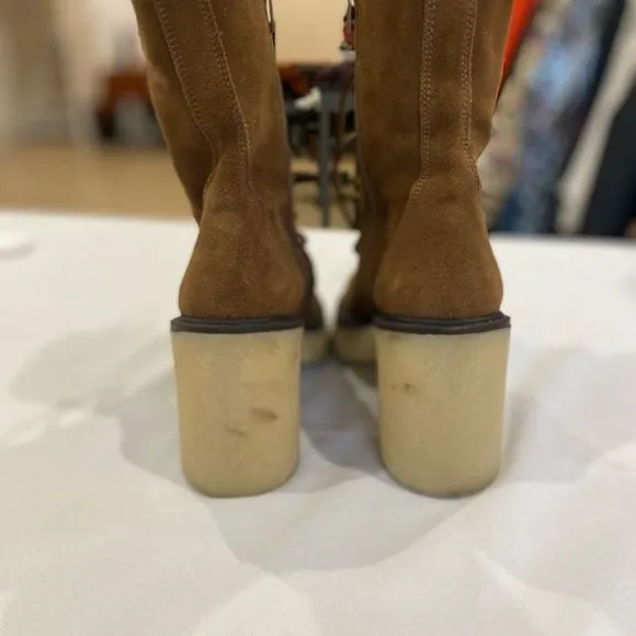 Free people Dylan Lace up boots Chunky Heel Women Size 8
