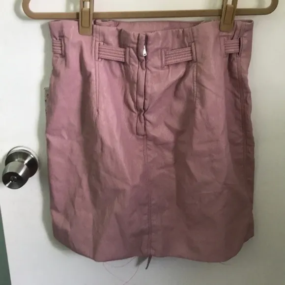 Free People faux leather skirt