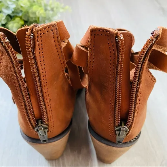 Free People Hybrid Heel Ankle Boots Brown Size 39