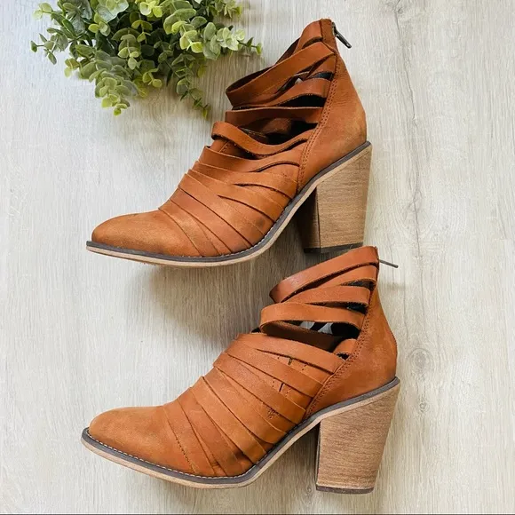 Free People Hybrid Heel Ankle Boots Brown Size 39