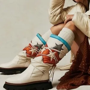 Free People - Ivory Star Snow Boots