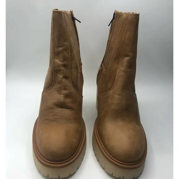 Free People James Chelsea Chunky Heel Boots Tan Size EU 40/ US 10