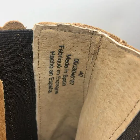 Free People James Chelsea Chunky Heel Boots Tan Size EU 40/ US 10