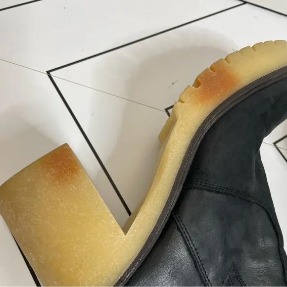 Free People | James Heeled Lug Sole Chelsea Boot Black Size 39