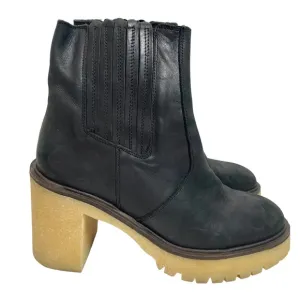 Free People | James Heeled Lug Sole Chelsea Boot Black Size 39