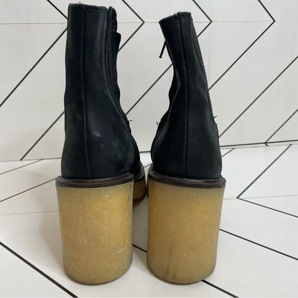 Free People | James Heeled Lug Sole Chelsea Boot Black Size 39
