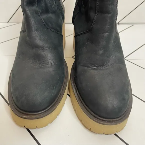 Free People | James Heeled Lug Sole Chelsea Boot Black Size 39