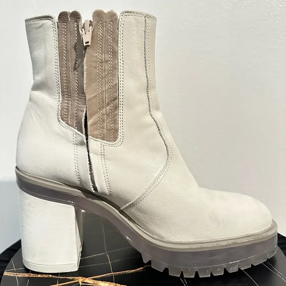 Free People James Ice Leather Chelsea Boots