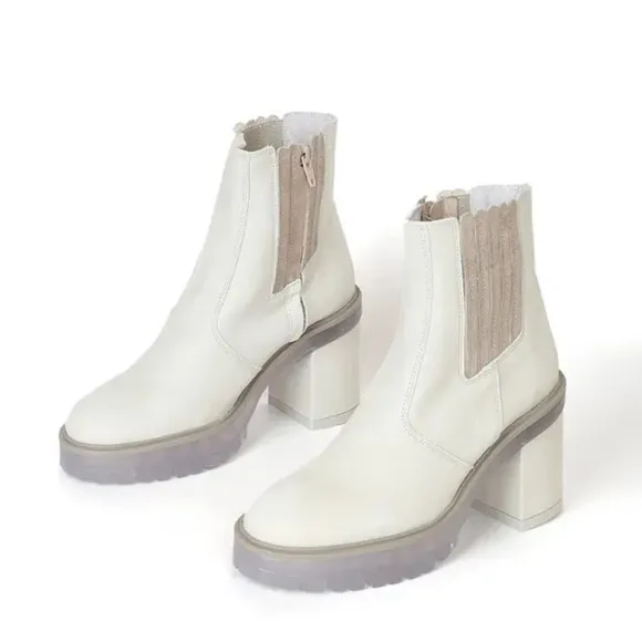 Free People James Ice Leather Chelsea Boots