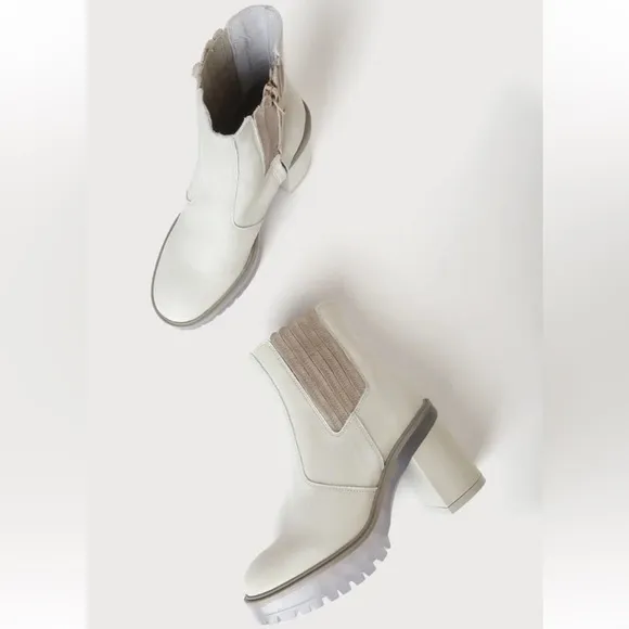 Free People James Ice Leather Chelsea Boots