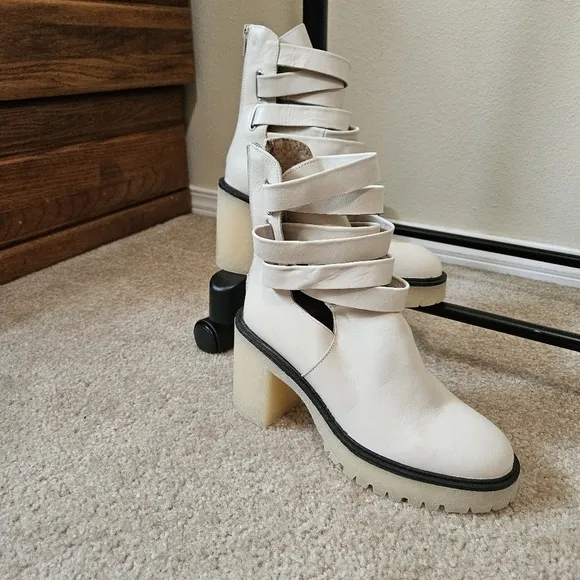 Free people Jesse Cutout Heeled Boots Size 38 /7