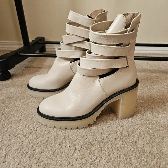 Free people Jesse Cutout Heeled Boots Size 38 /7