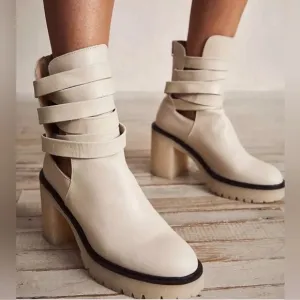 Free People Jesse cutout heeled Boots size 39. 8.5 us