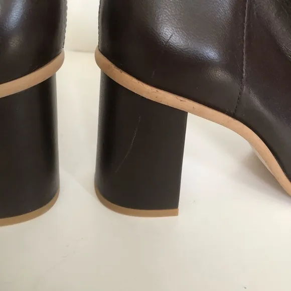 Free People Leather Ankle Boots Hot Fudge NWOT Size EU 40 US 10
