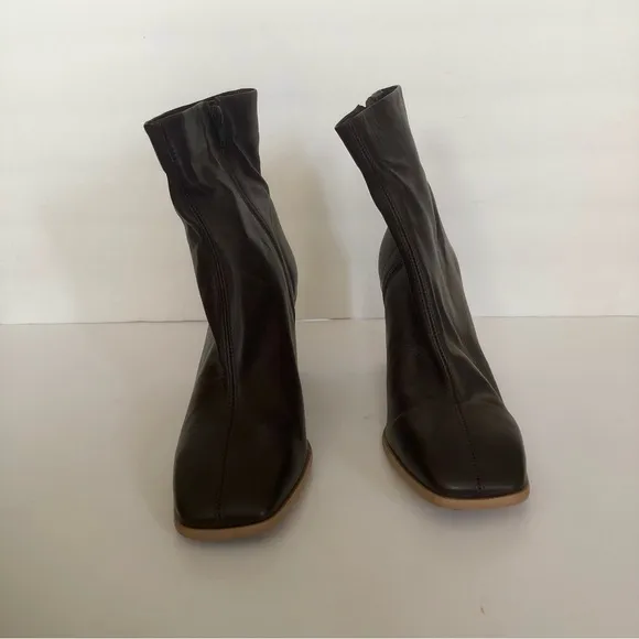 Free People Leather Ankle Boots Hot Fudge NWOT Size EU 40 US 10