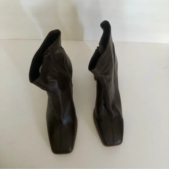 Free People Leather Ankle Boots Hot Fudge NWOT Size EU 40 US 10