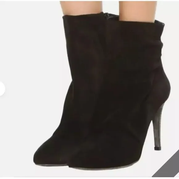 Free People Suede Zip Ankle Boots Black Fairfax Size 8 US 38 EUR New In Box