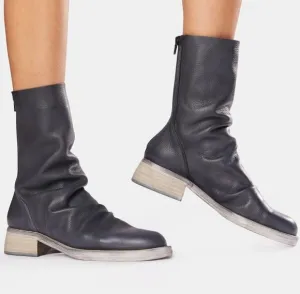 Free People Sutton tight slouch boots black leather size 39.5 US 9.5 new in box