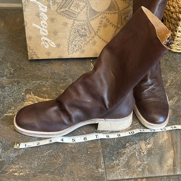 Free People Sutton Tight Slouch Boots size 7.5 size 38EU
