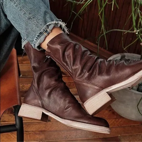 Free People Sutton Tight Slouch Boots size 7.5 size 38EU