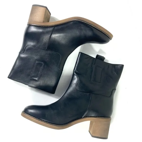 Free People Tabby Ankle Bootie Boots Black Size 9.5 NEW