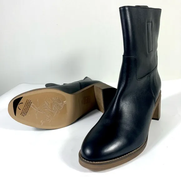 Free People Tabby Ankle Bootie Boots Black Size 9.5 NEW